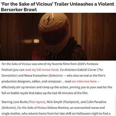 ‘For the Sake of Vicious’ Trailer Unleashes a Violent Berserker Brawl